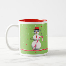 Weihnachtsmann Snowman Zweifarbige Tasse