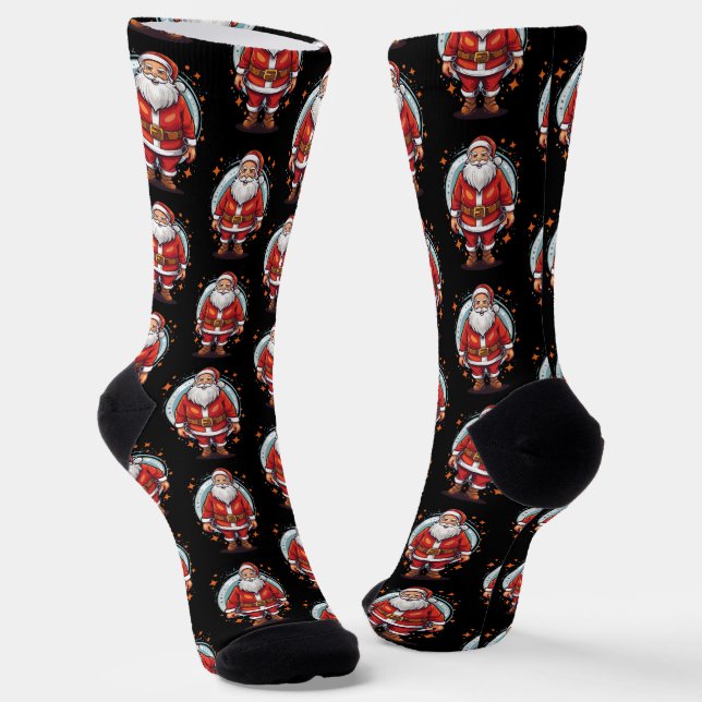 Weihnachtsmann Socken (Gewinkelt)