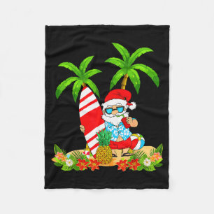 Weihnachtsmann Sommer Surfen Weihnachten im Juli S Fleecedecke