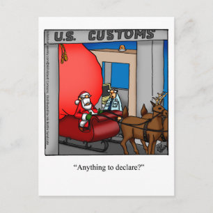 Weihnachtsmann-Spaß Postkarte