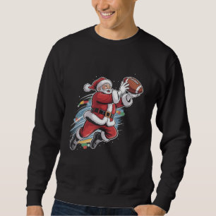 Weihnachtsmann spielt American Football Weihnachte Sweatshirt