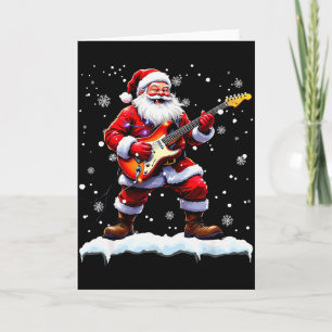 Weihnachtsmann spielt B-Gitarre Weihnachten Xmas M Karte