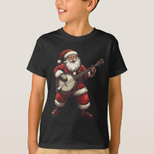 Weihnachtsmann spielt Banjo Lustiger Banjo-Spieler T-Shirt