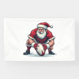 Weihnachtsmann spielt Fantasy Football Weihnachten Banner