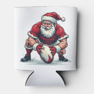Weihnachtsmann spielt Fantasy Football Weihnachten Dosenkühler