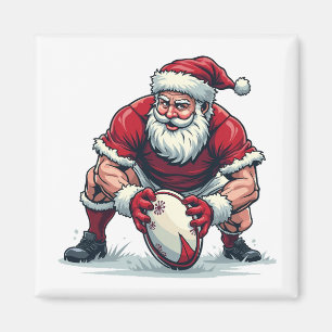 Weihnachtsmann spielt Fantasy Football Weihnachten Magnet