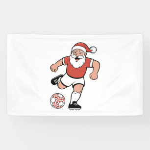 Weihnachtsmann spielt Fußball Weihnachten Spieler  Banner