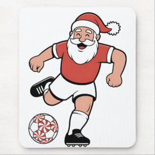 Weihnachtsmann spielt Fußball Weihnachten Spieler  Mousepad