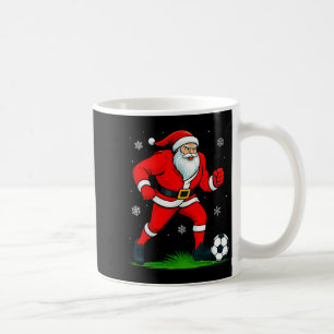 Weihnachtsmann spielt Fußball Xmas lustiger Weihna Kaffeetasse