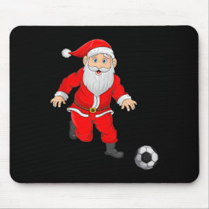 Weihnachtsmann spielt Fußball Xmas Srts Mousepad