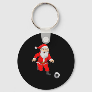 Weihnachtsmann spielt Fußball Xmas Srts  Schlüsselanhänger