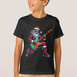 Weihnachtsmann spielt Gitarre Musiker Gitarrist We T-Shirt