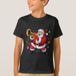 Weihnachtsmann spielt Trompete Lustiger Feiertag W T-Shirt