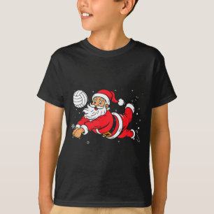 Weihnachtsmann spielt Volleyball Weihnachten Pyjam T-Shirt