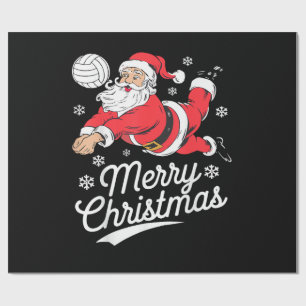 Weihnachtsmann spielt Volleyball Weihnachts-Pyjama Geschenkpapier