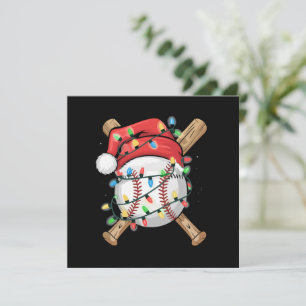 Weihnachtsmann Sport Weihnachten Baseballspieler  Einladung