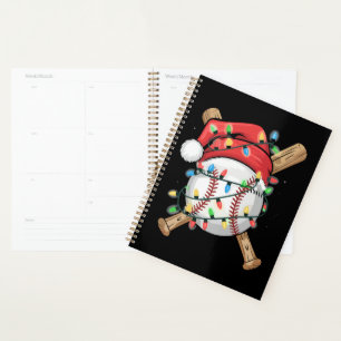 Weihnachtsmann Sport Weihnachten Baseballspieler Planer
