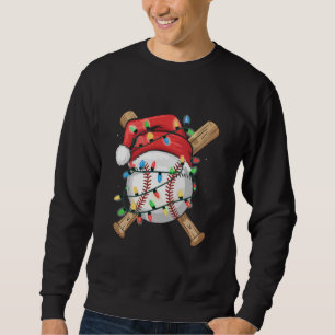 Weihnachtsmann Sport Weihnachten Baseballspieler  Sweatshirt