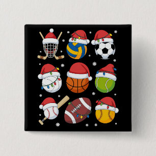 Weihnachtsmann Sport Weihnachten Sport Ball Spiele Button