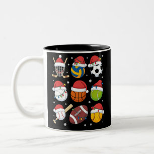 Weihnachtsmann Sport Weihnachten Sport Ball Spiele Zweifarbige Tasse