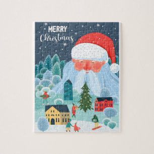 Weihnachtsmann Stadt Puzzle