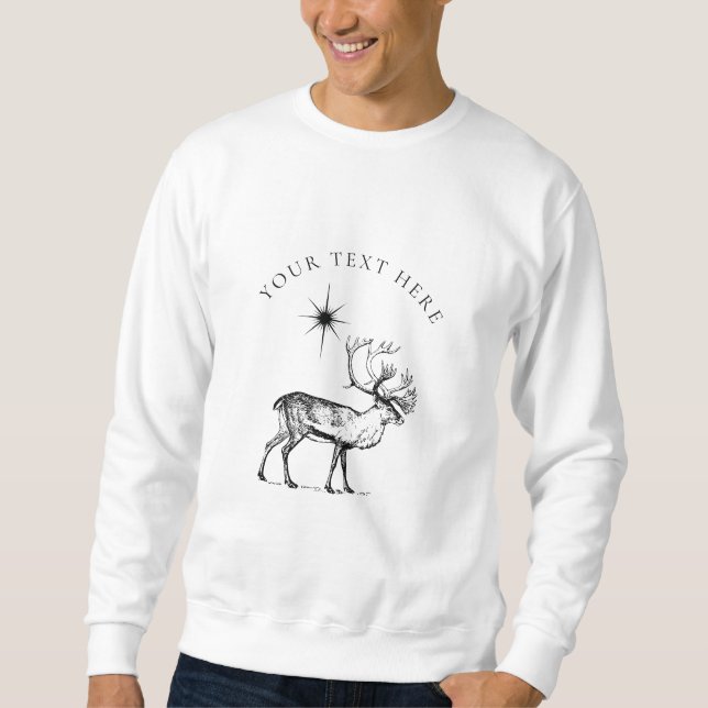 Weihnachtsmann & Star Custom Sweatshirt (Vorderseite)