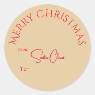 Weihnachtsmann-Sticker-Etikett Runder Aufkleber