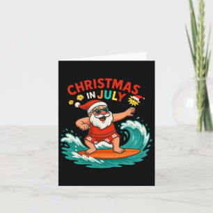 Weihnachtsmann surfen Weihnachten im Juli Männer W Karte