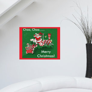 Weihnachtsmann Süßigkeiten Zug Poster