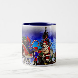 Weihnachtsmann-Tasse Zweifarbige Tasse