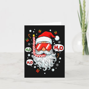 Weihnachtsmann-Taucherausrüstung Lustiger Taucher Karte