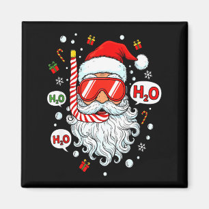 Weihnachtsmann-Taucherausrüstung Lustiger Taucher Magnet