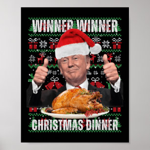 Weihnachtsmann Trump Spaß Funny Trump Weihnachten  Poster
