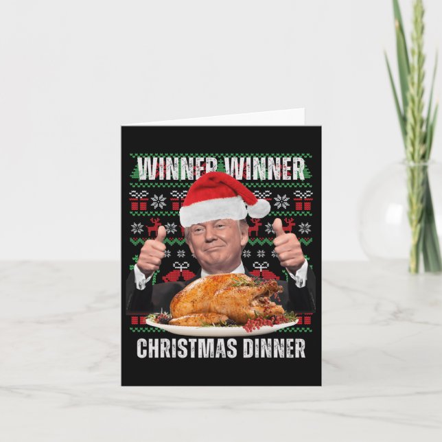 Weihnachtsmann Trump Spaß Funny Trump Xmas 4 Karte (Vorderseite)