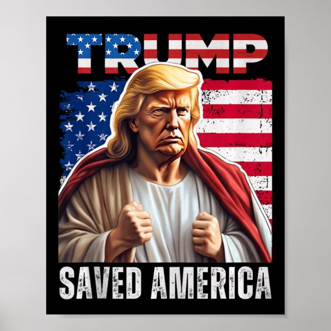 Weihnachtsmann Trump Spaß Funny Trump Xmas Tank Poster (Vorne)