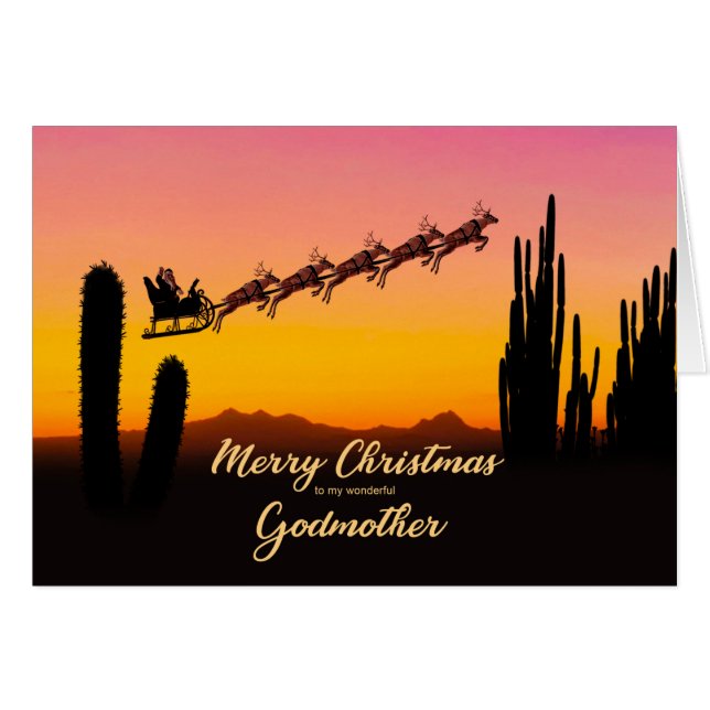 Weihnachtsmann über Wüste (Vorderseite (Horizontal))