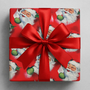 Weihnachtsmann überprüft die Weihnachtsliste Geschenkpapier