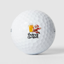 Weihnachtsmann und Bier für Weihnachten Funny Golf Golfball