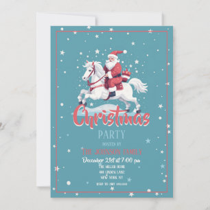 Weihnachtsmann und Cartoon Einladung