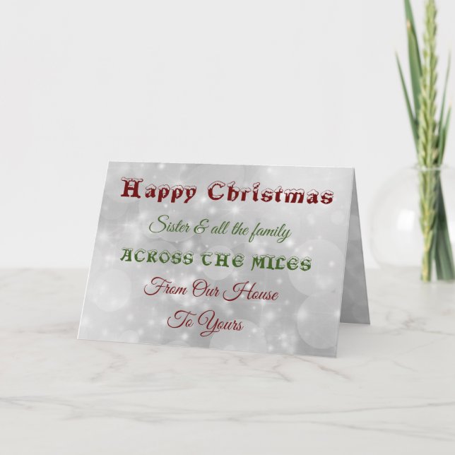 Weihnachtsmann und die ganze Familie Karte (Vorderseite)