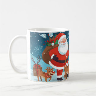 Weihnachtsmann und die Rentiere Kaffeetasse