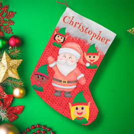 Weihnachtsmann und Elf Sprichwort Hi niedlicher be Kleiner Weihnachtsstrumpf