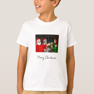 Weihnachtsmann und Frau Claus Weihnachtswerkstatt T-Shirt