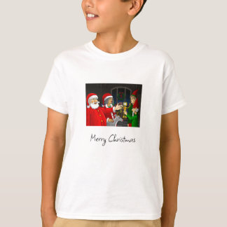 Weihnachtsmann und Frau Claus Weihnachtswerkstatt T-Shirt