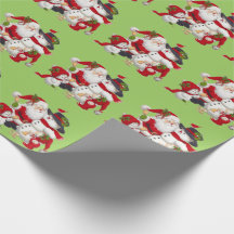 Weihnachtsmann und Freunde Umschlagpapier