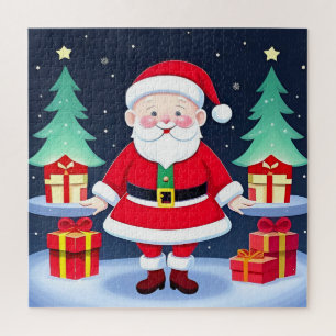 Weihnachtsmann und Geschenke Puzzle