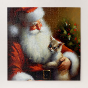 Weihnachtsmann und Katze (3) Puzzle