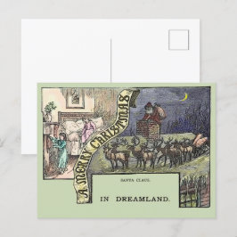 Weihnachtsmann und Kinder Postkarte
