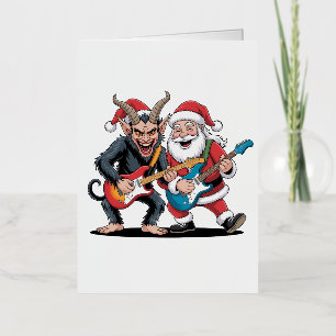 Weihnachtsmann und Krampus Weihnachts Rock Böse