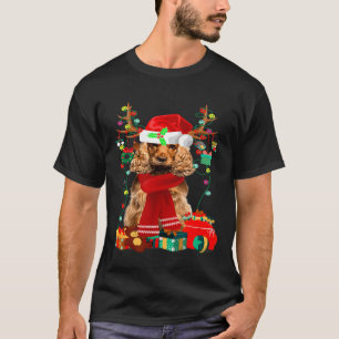 Weihnachtsmann und Lichter Hund Cocker Spaniel T-Shirt